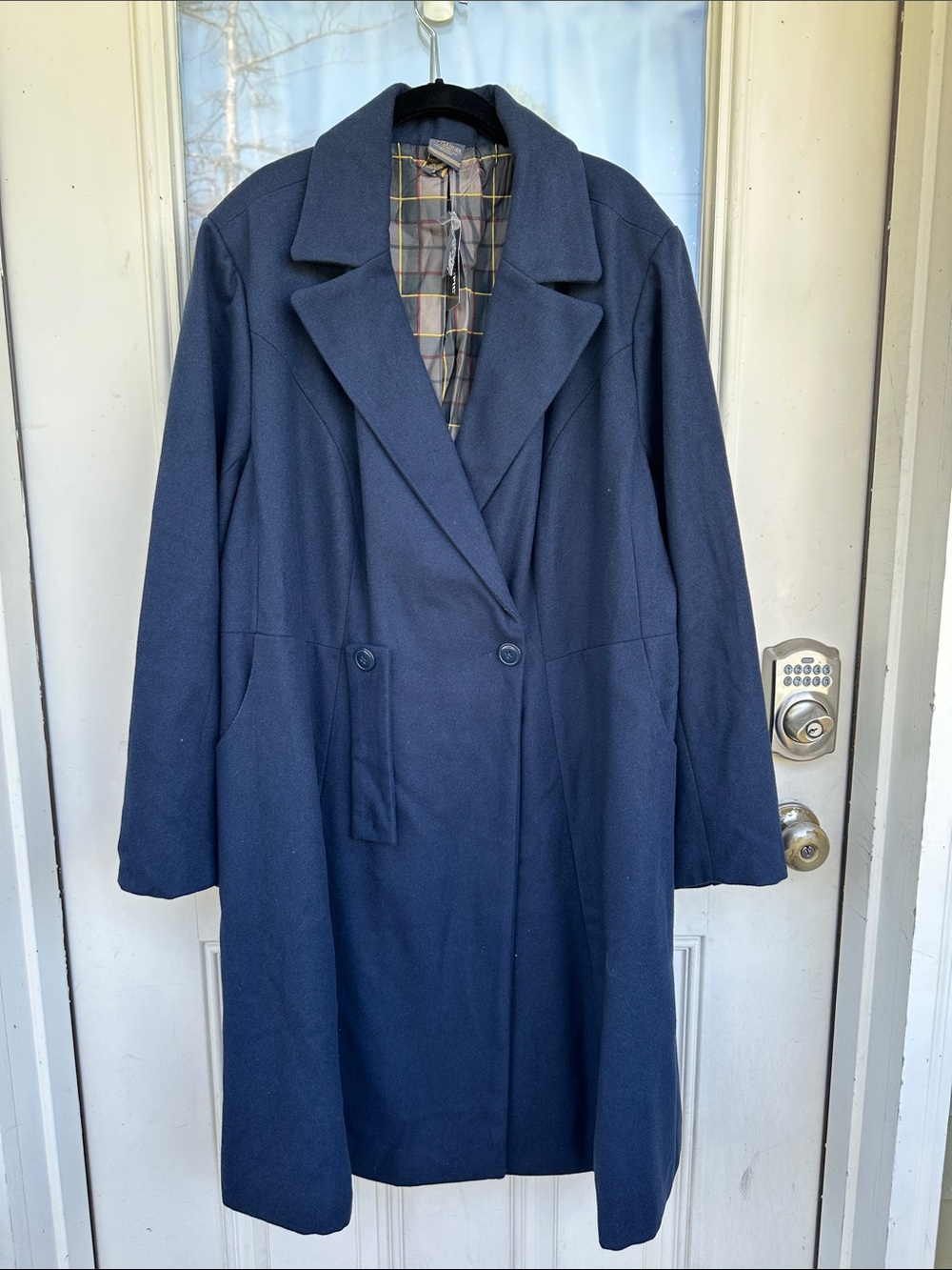 NWT Hot Topic Outlander Dark Navy Long Pea Coat (size 3X)